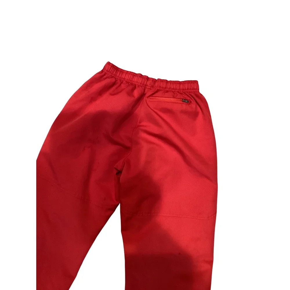 Bauer‎ Team Youth Large Red Hockey Warmup Pants Mesh Lined Zipper Cuffs Athletic